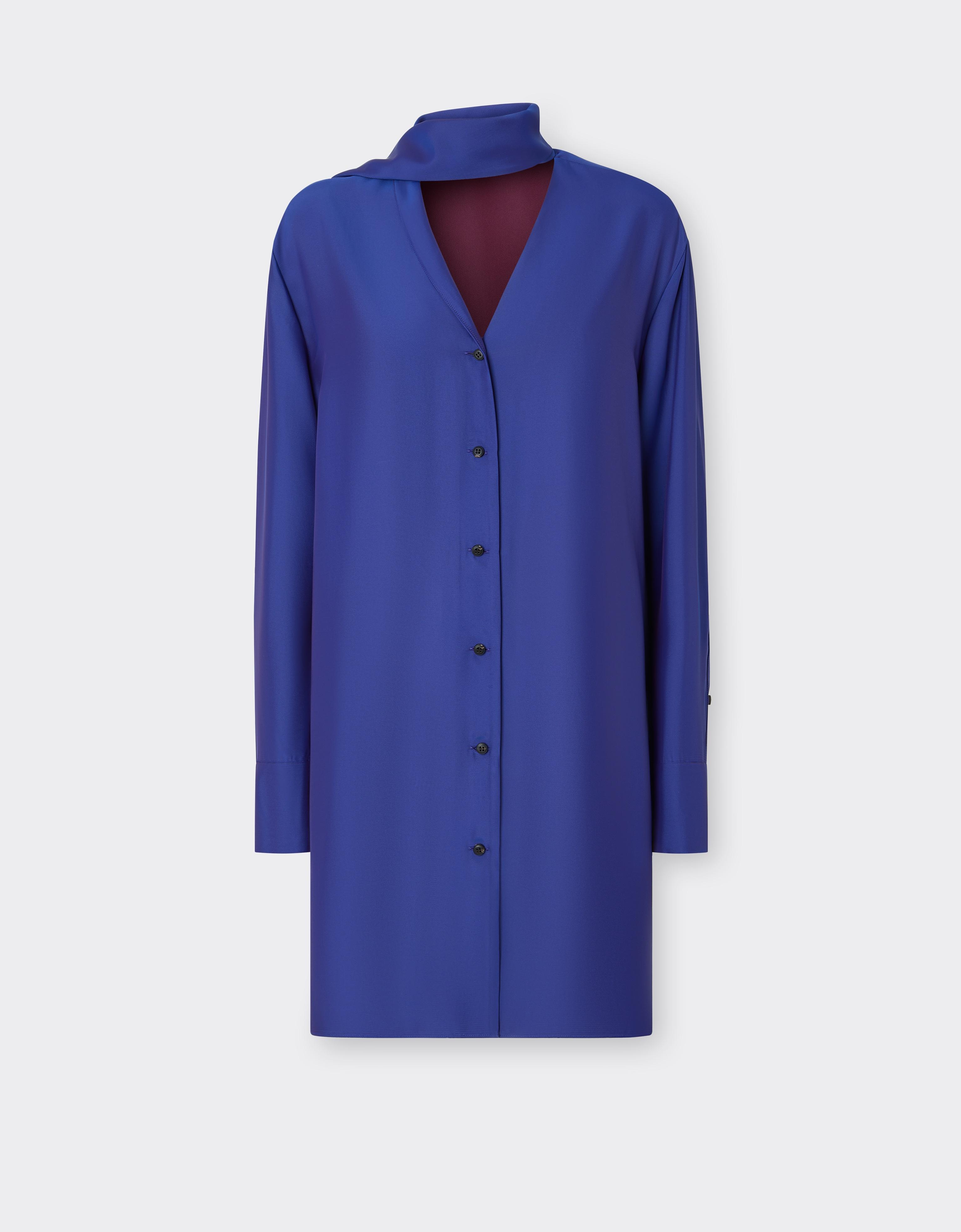 Ferrari Viscose Satin Shirt Dress