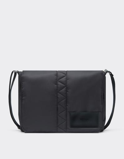 Q-Cycle Nylon Messenger Bag with Leather Details