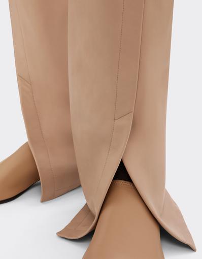 Leather Trousers with Buckle at the Back
