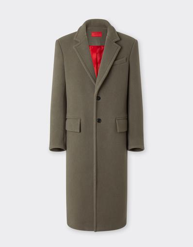 Manteau droit en laine double