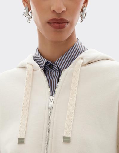 Sudadera con capucha de lana y algodón