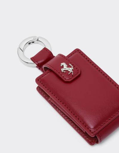 Leather Keyring with Prancing Horse Stud