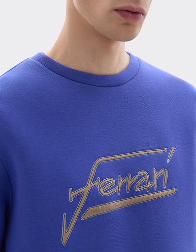 Scuba Crew-Neck Sweatshirt with Ferrari Logo