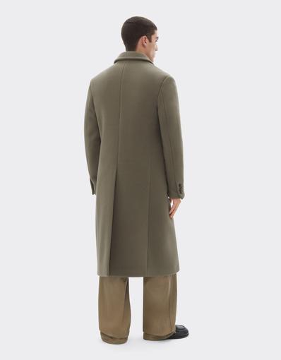 Manteau droit en laine double