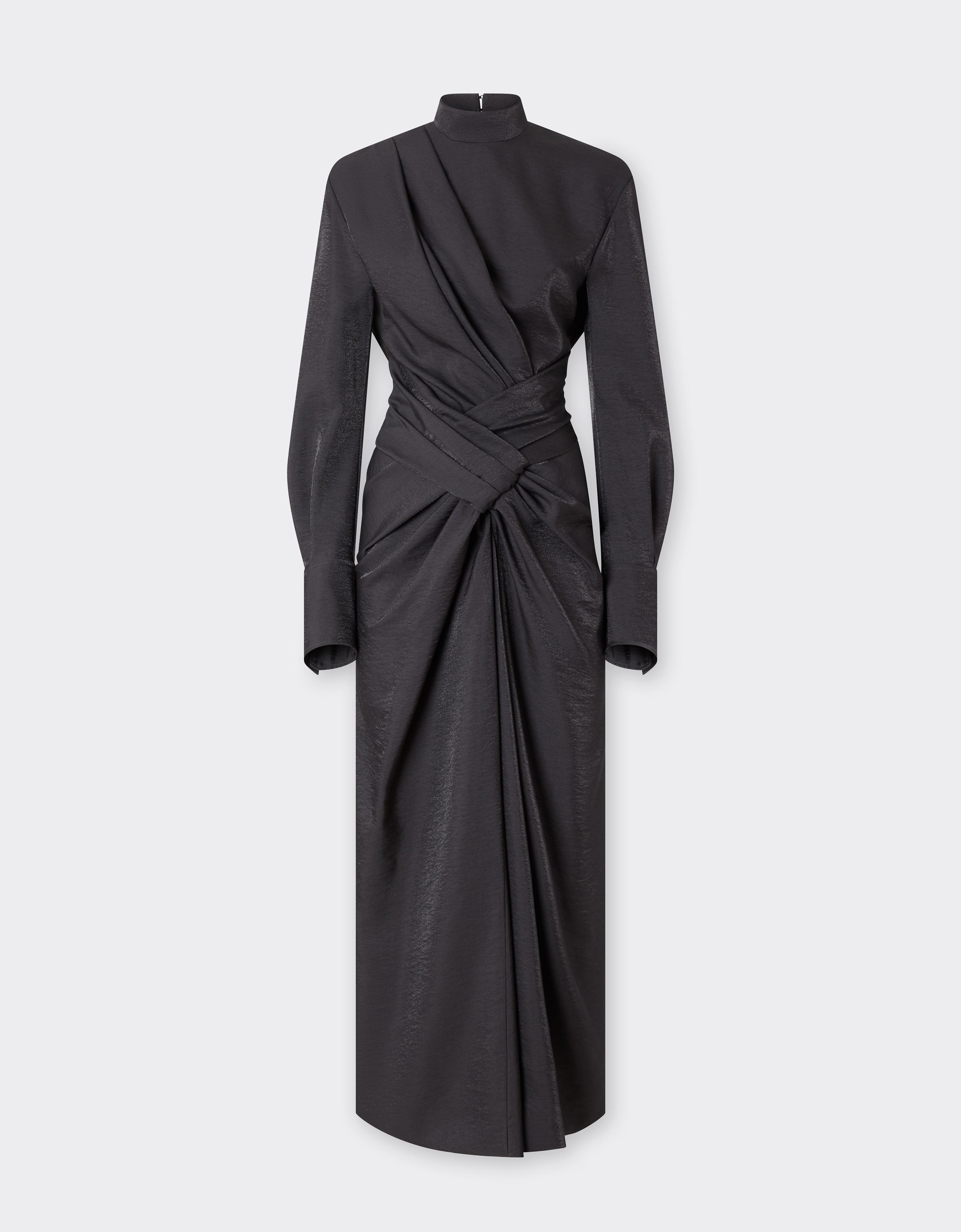 Ferrari Long Satin Dress With Draping