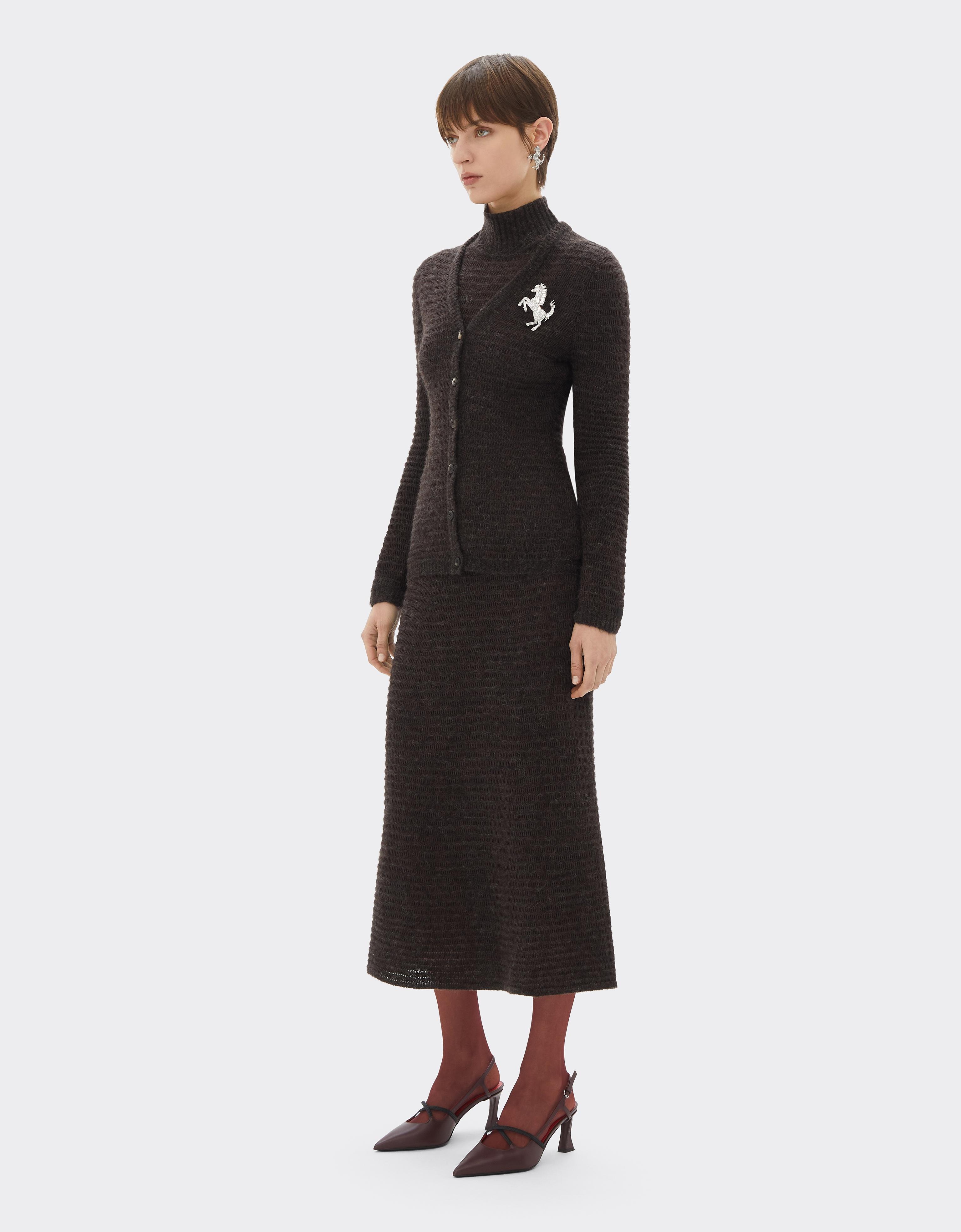 Cardigan à encolure en V en laine mélangée