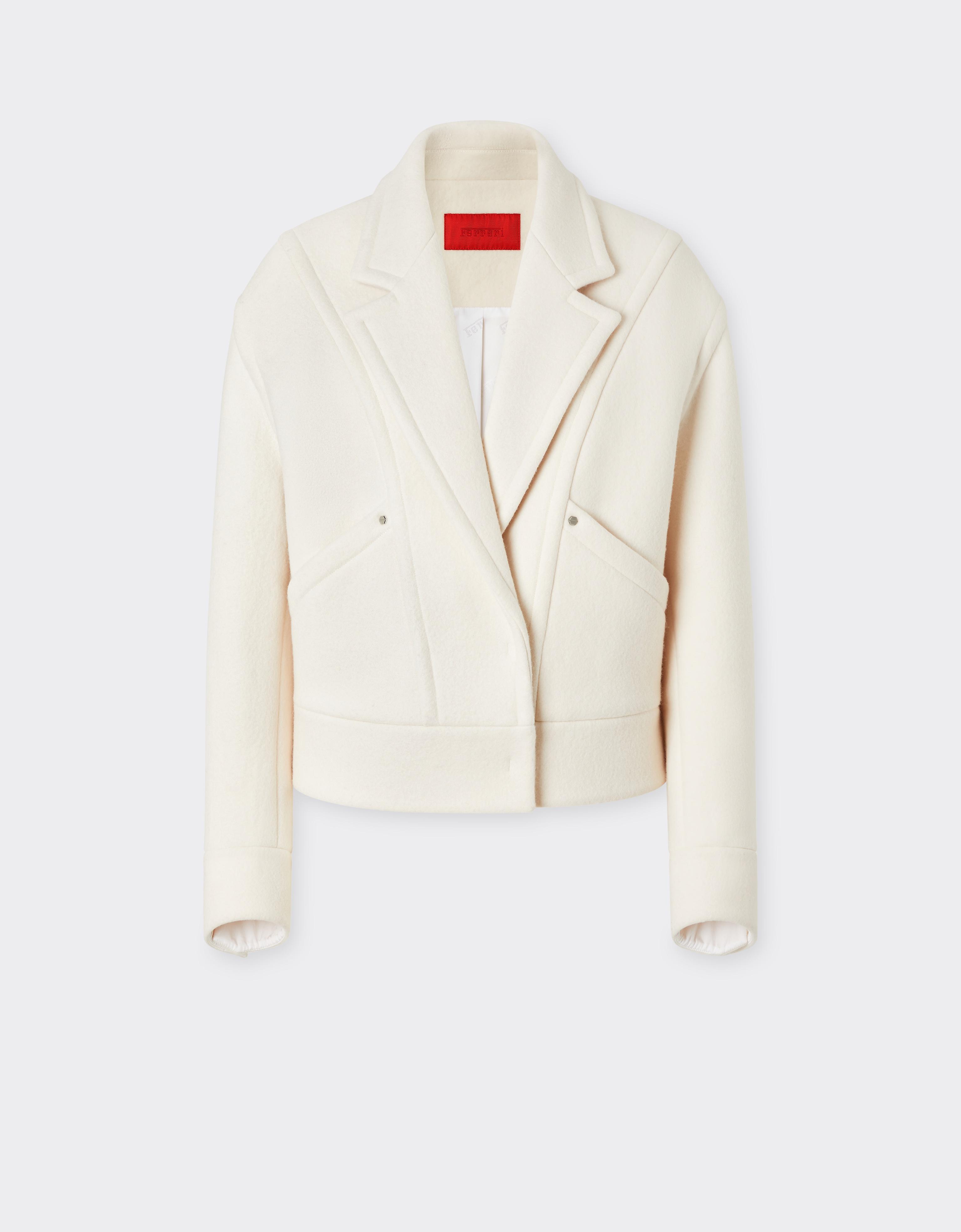Ferrari Double-faced Wool Blouson In Avorio