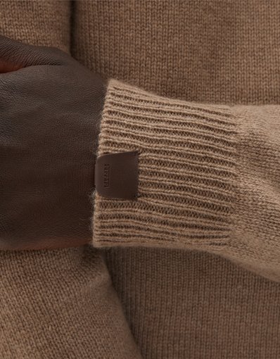 Pull à col rond en laine et cachemire