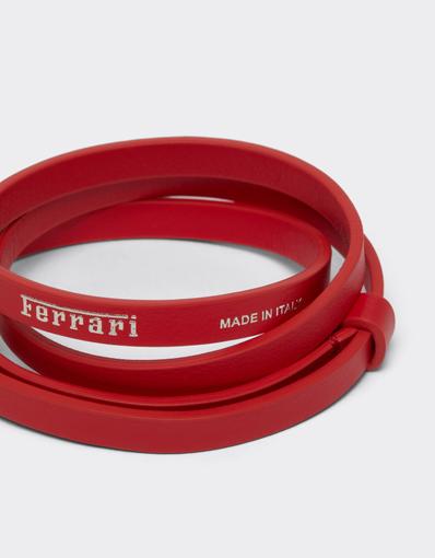 Triple-wrap leather bracelet