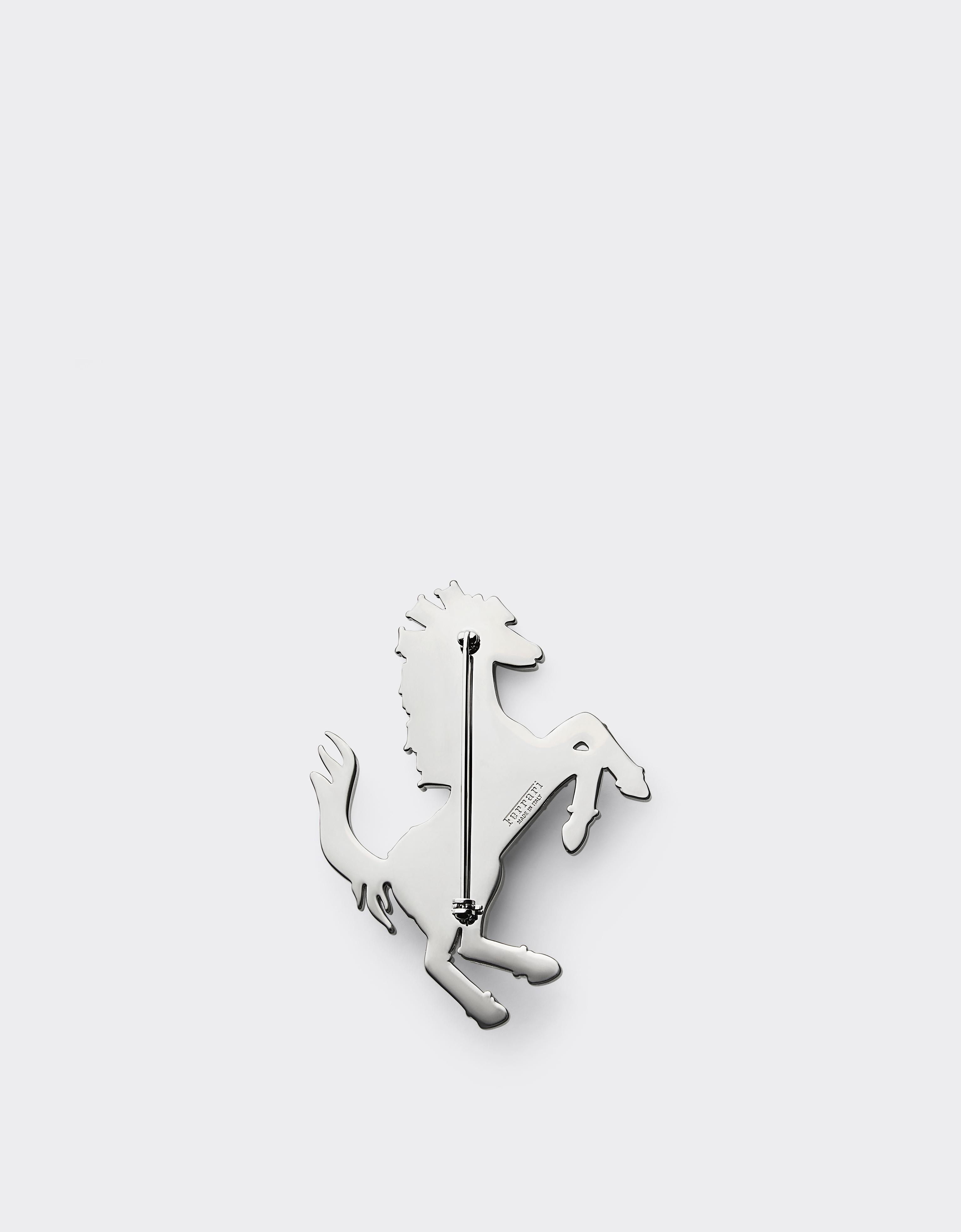 BROOCH PRANCING HORSE STRASS METAL+STRASS