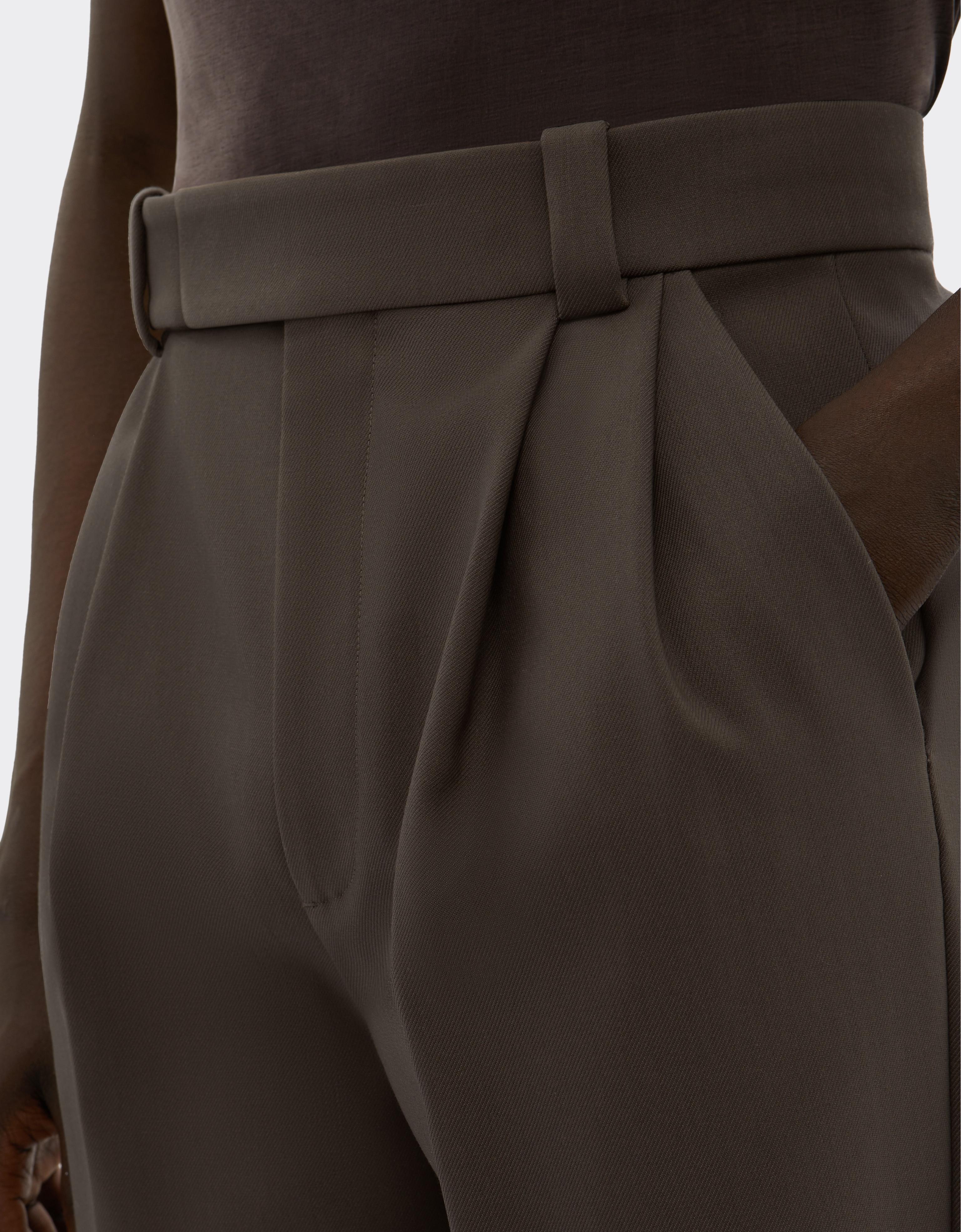 Crepe Trousers with Pleats