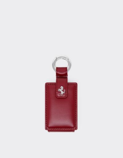 Leather Keyring with Prancing Horse Stud