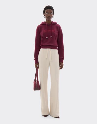 Wool and Cotton Trousers with Drawstring