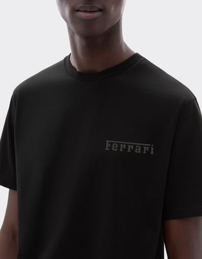 Camiseta de algodón con logotipo Ferrari