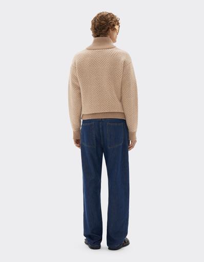 Pull à demi-zip en laine