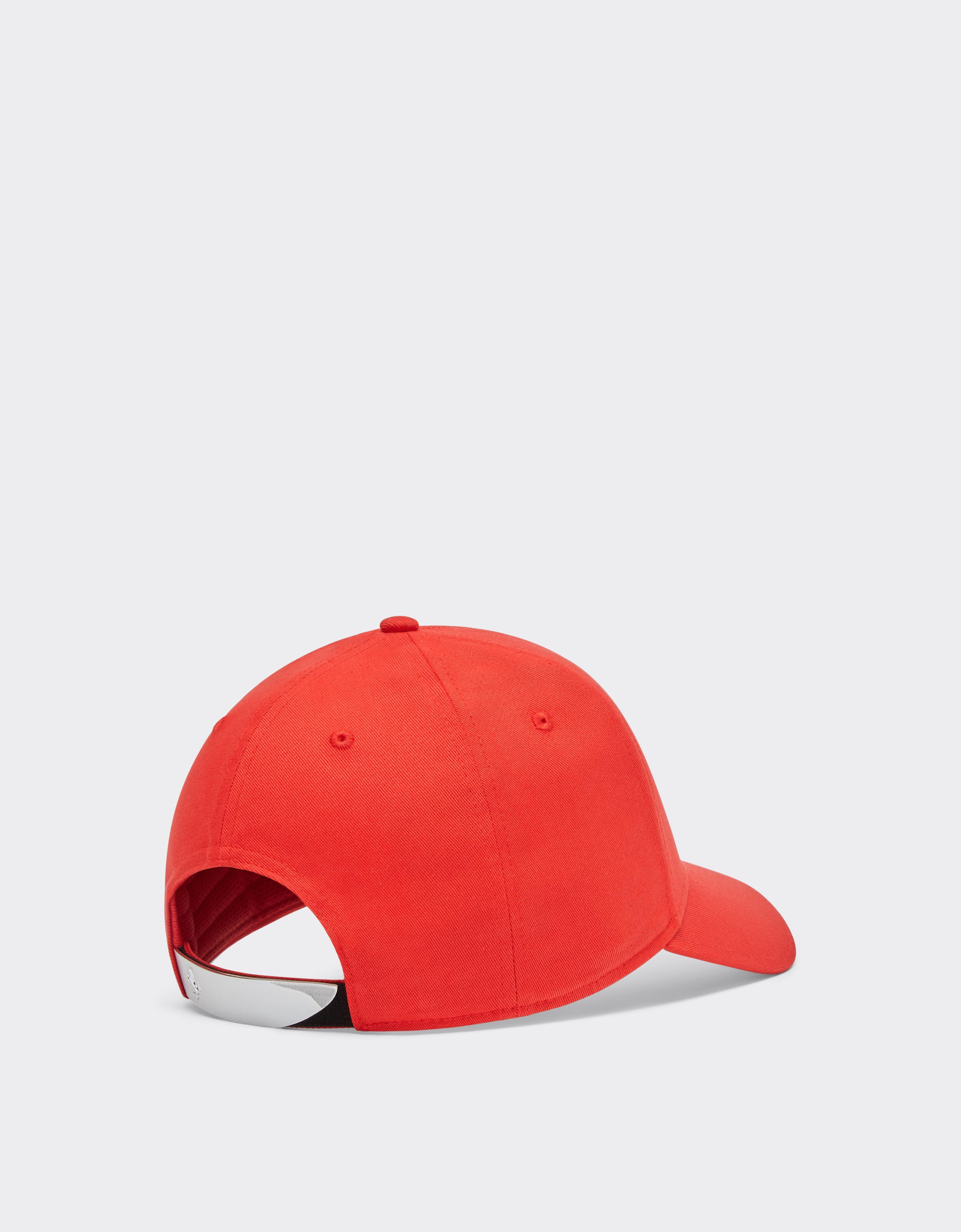 Baseball cap with rubberized Ferrari logo
