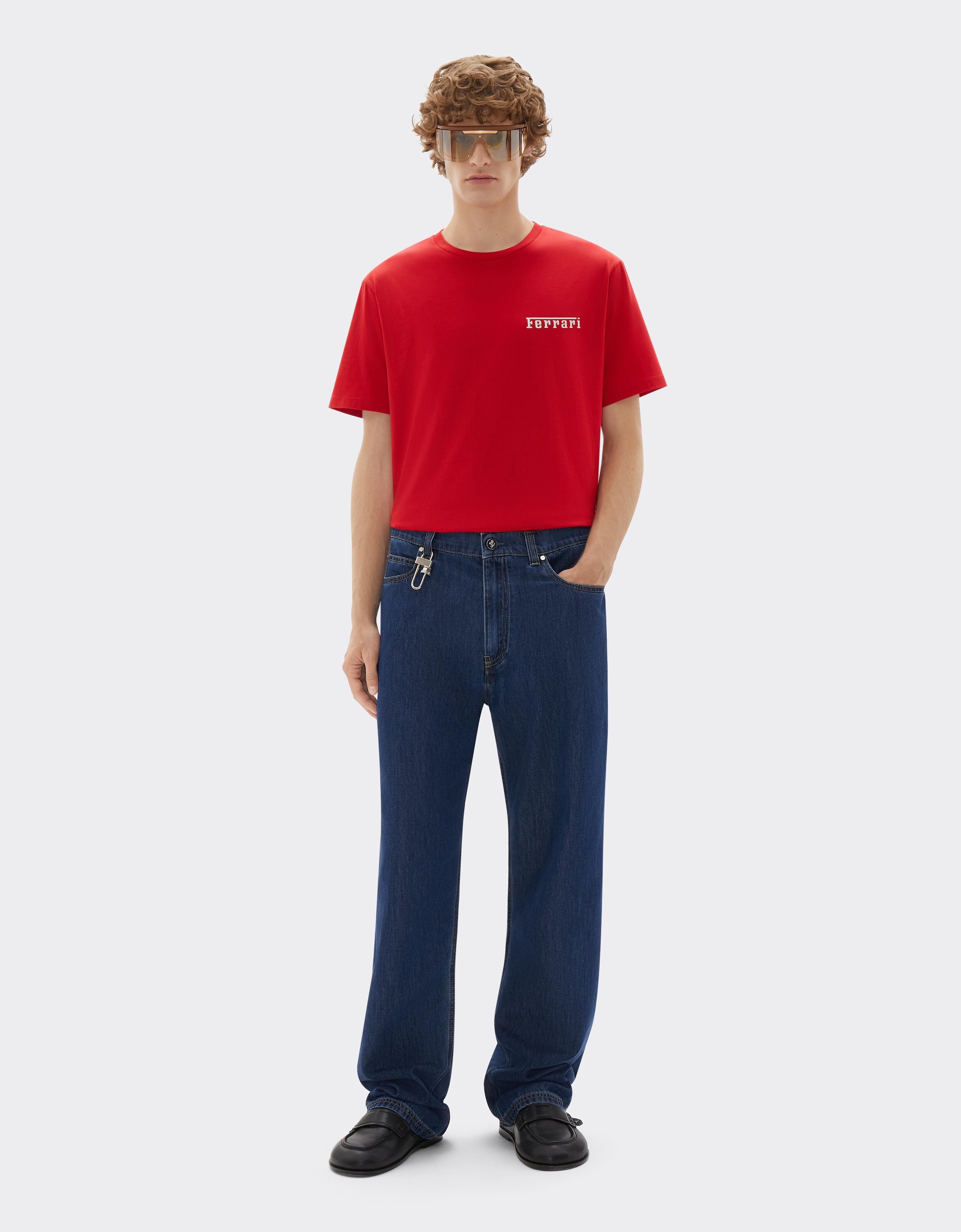 Cotton T-shirt with Ferrari logo