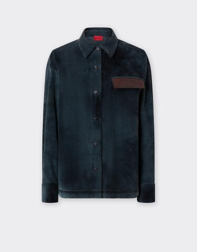Corduroy Shirt with Ferrari Back Panel