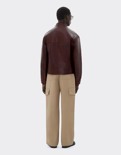 High-Neck Leather Jacket