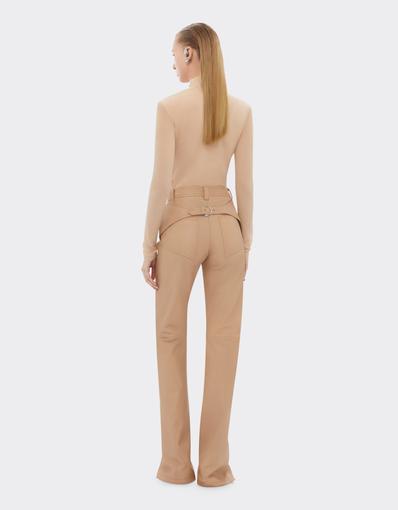Pantalones de piel de corte recto