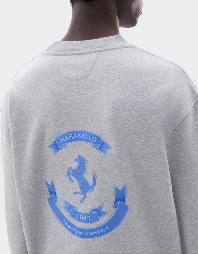 Melange Cotton Crew-Neck Sweatshirt