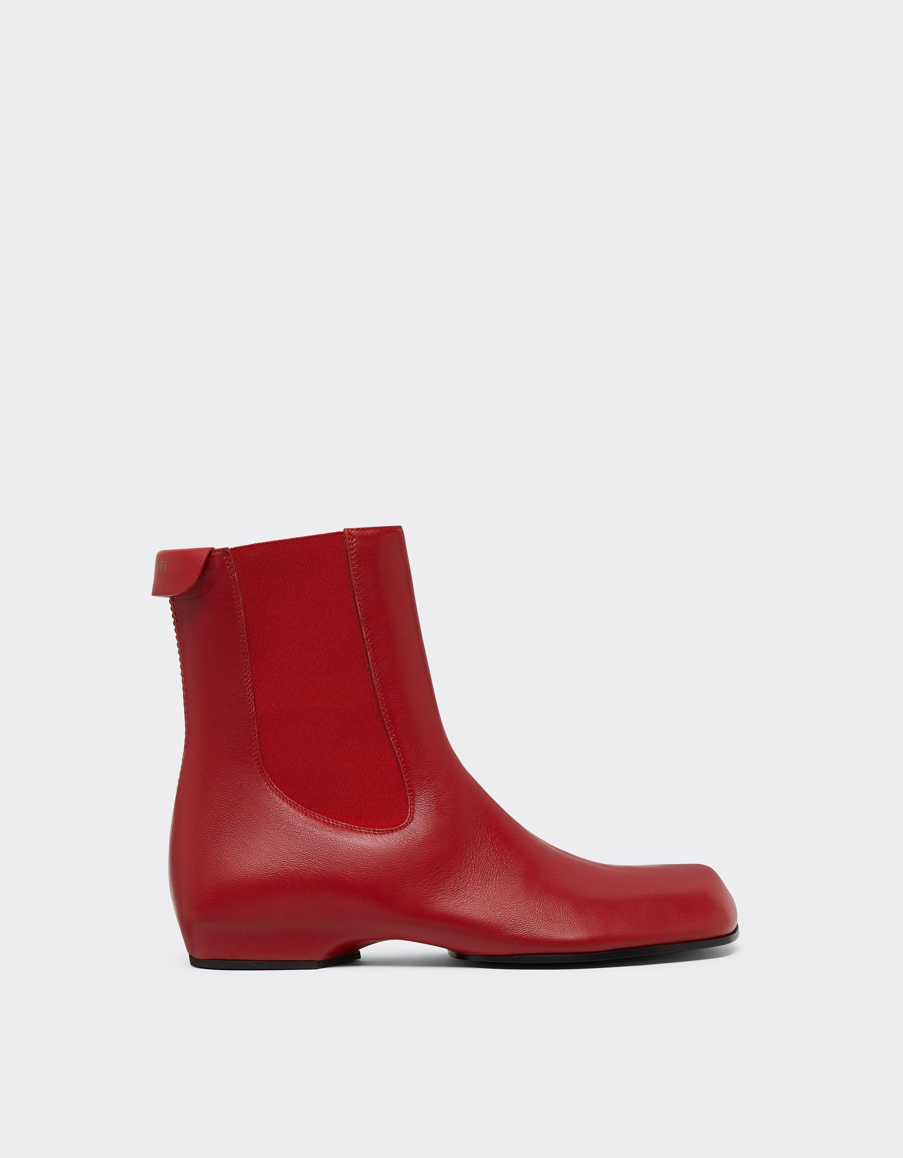 Leather Chelsea boots with patches