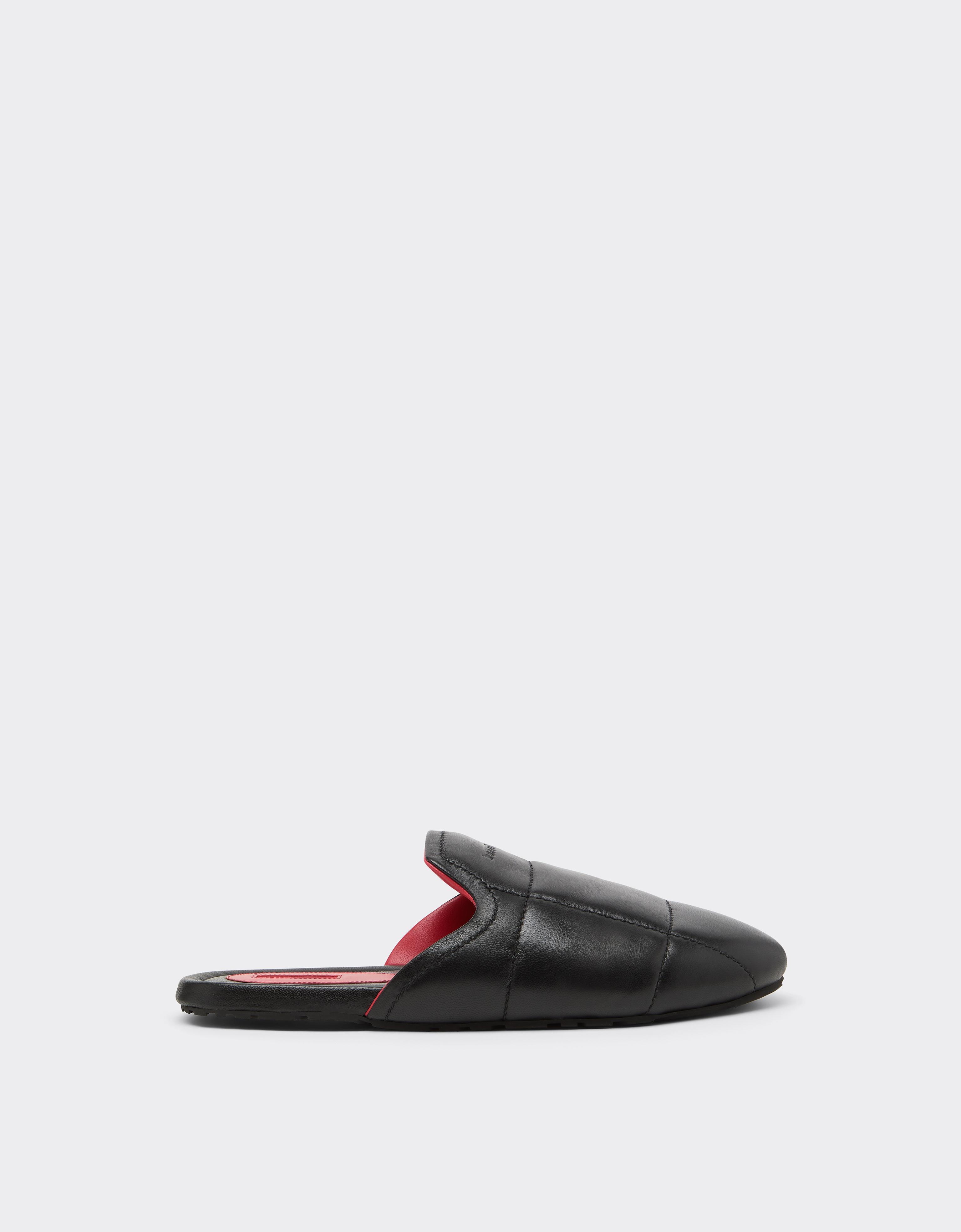 Nappa leather slippers with 7x7 stitching