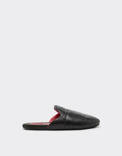 Nappa leather slippers with 7x7 stitching