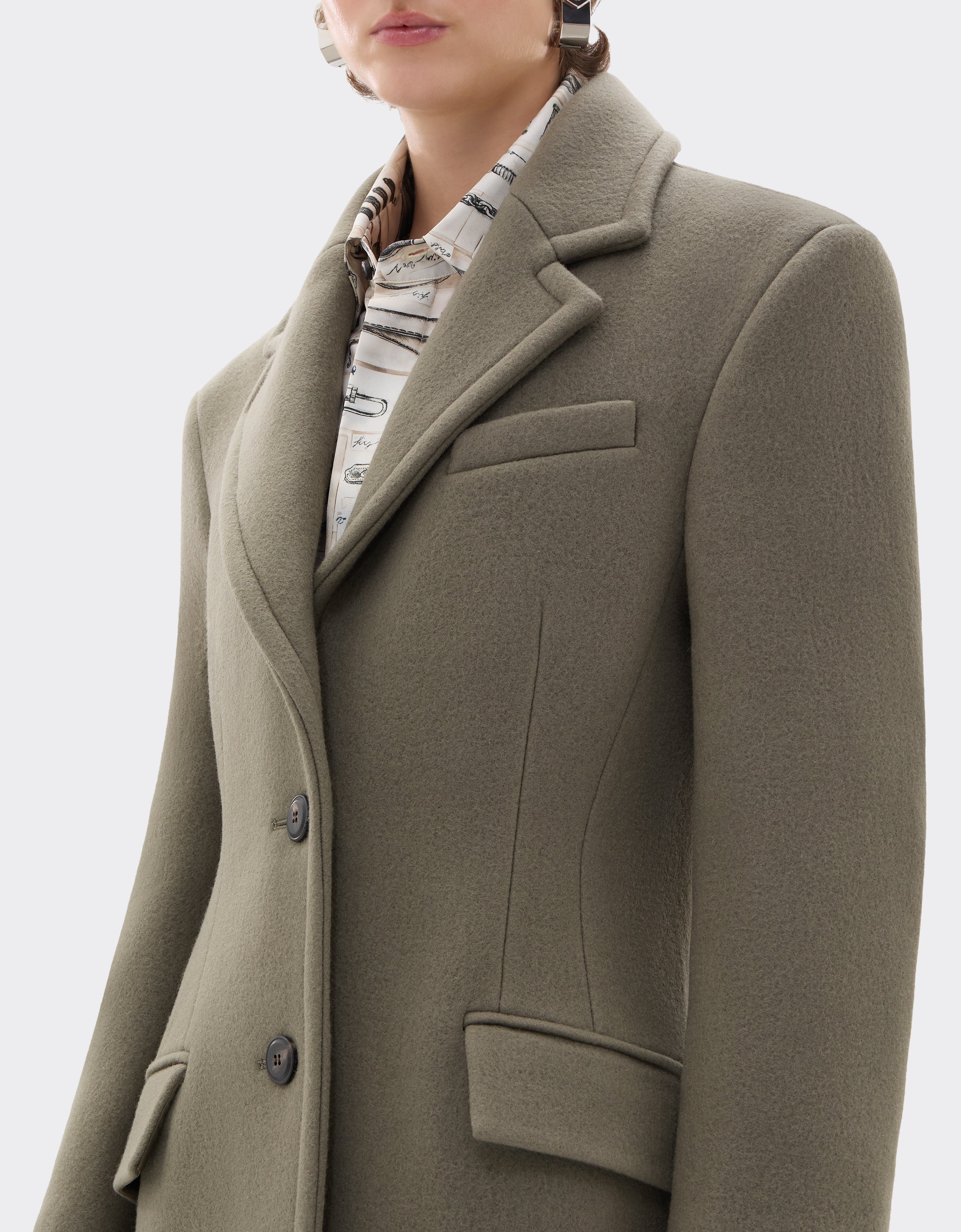 Long Double-Faced Wool Coat