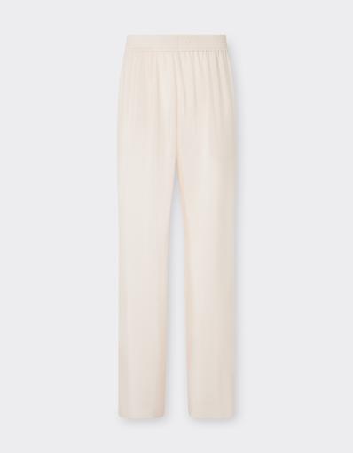 Wide-Leg Trousers in Cupro Twill