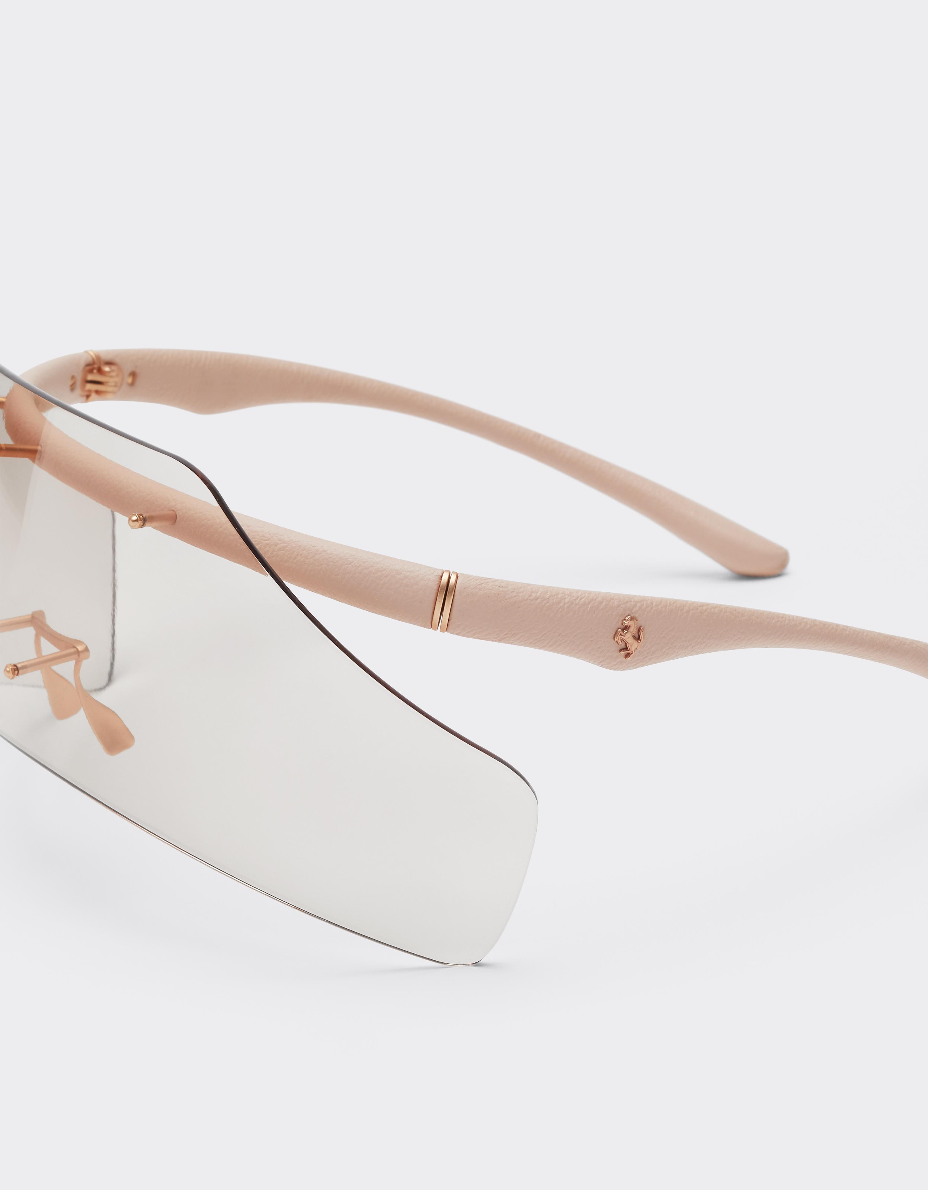 Ferrari sunglasses ininjected ‘ ’, metal and pink leather with a pink lens frame