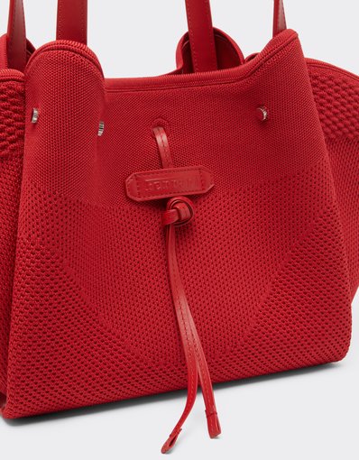 La Tote Bag Ferrari small in Knit and Leather
