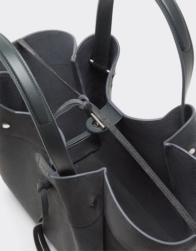 La Tote Bag Ferrari small in Suede
