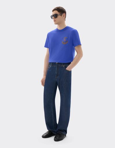 Camiseta de algodón con logotipo bordado