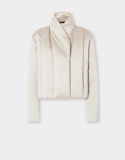 Chaqueta acolchada de satén duquesa