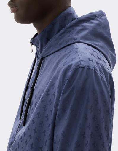 Nylon windbreaker with Prancing Horse motif