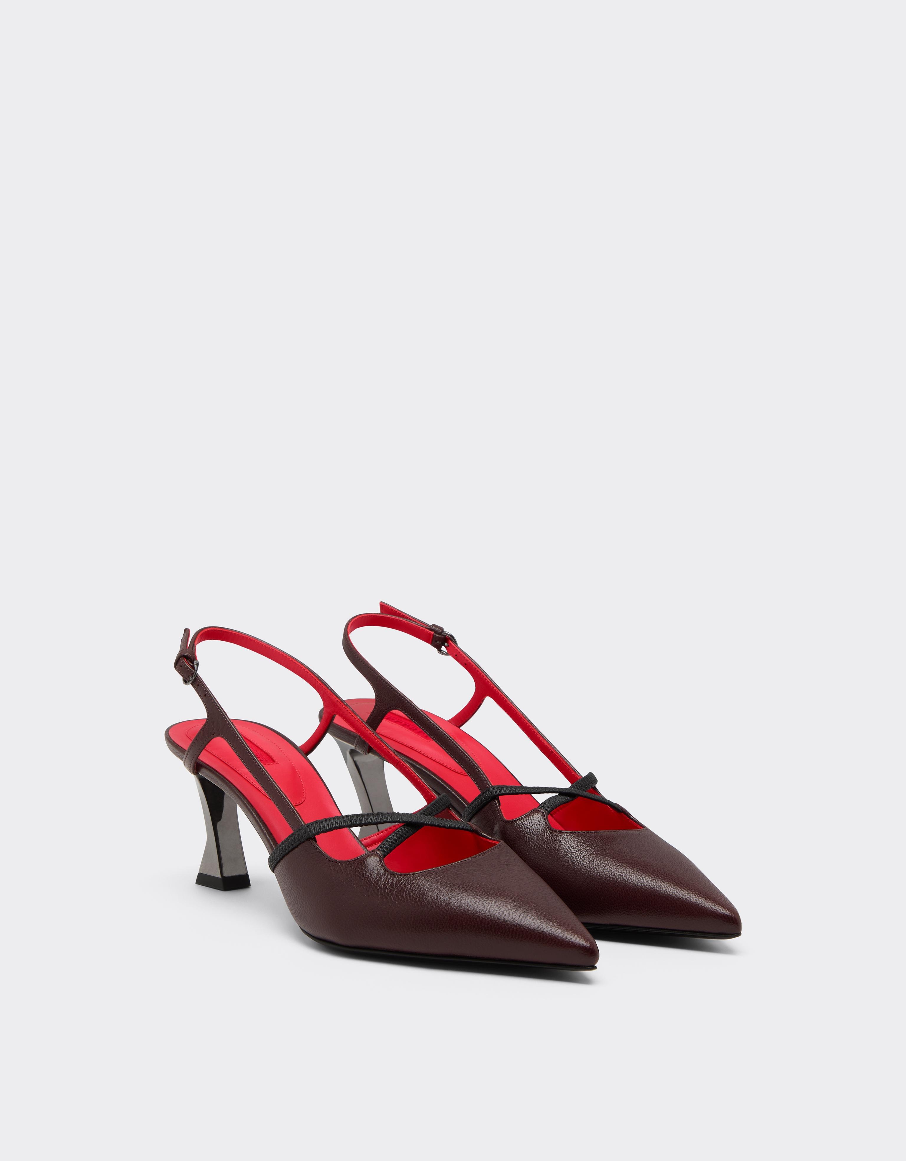 Leather Slingback with Sculpted Heel