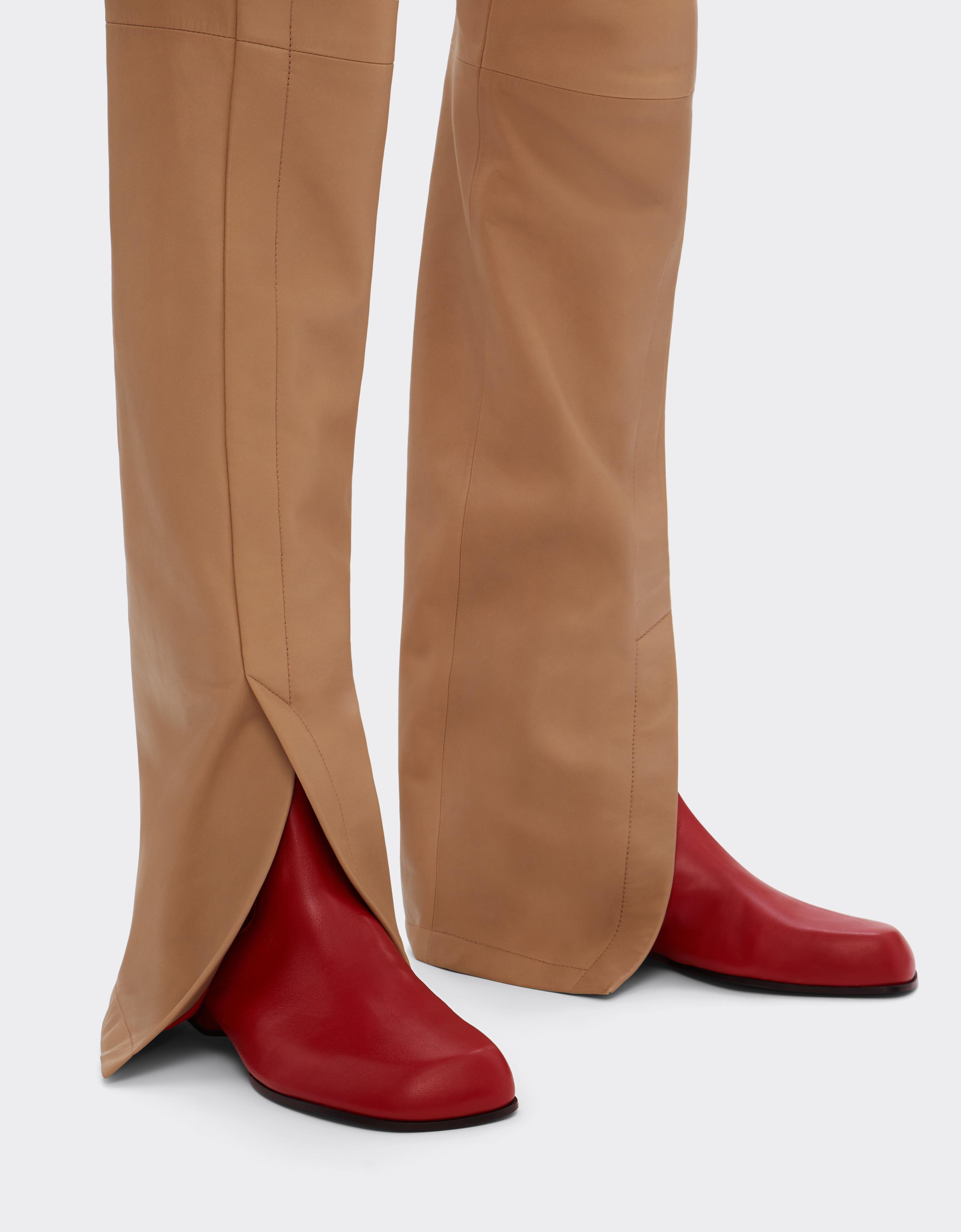 Leather Chelsea boots with patches