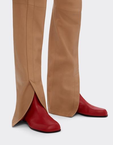 Leather Chelsea boots with patches