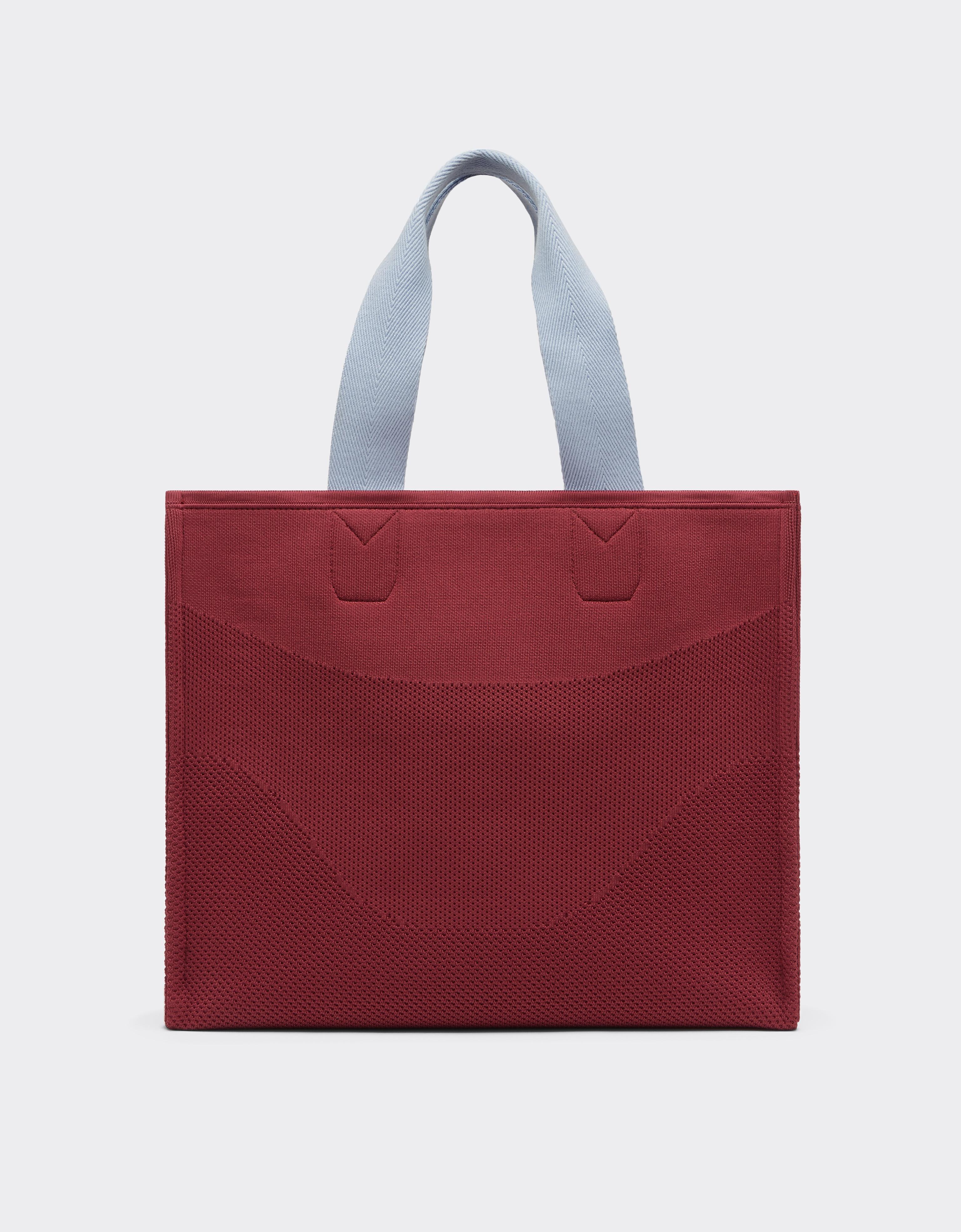 Tote bag in maglia e pelle