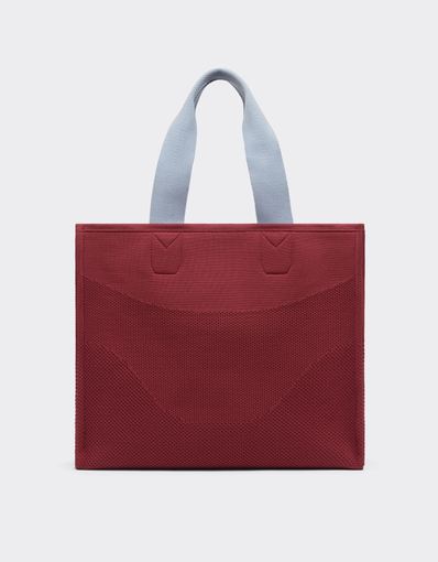 Tote-Bag aus Strick und Leder