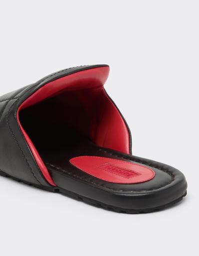Nappa leather slippers with 7x7 stitching