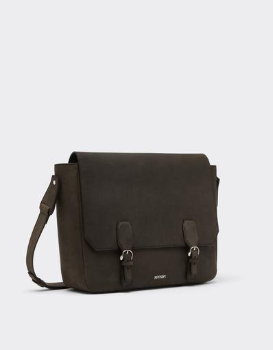 Waxed Leather Messenger Bag
