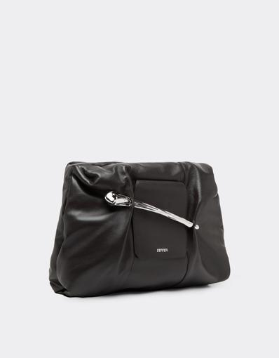 FERRARI PILLOW BAG en cuir semi-brillant, grand format