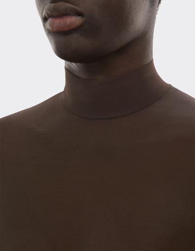 Semi-transparent Tulle Turtleneck