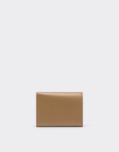 Portafoglio Trifold in Pelle con Cuciture Diagonali