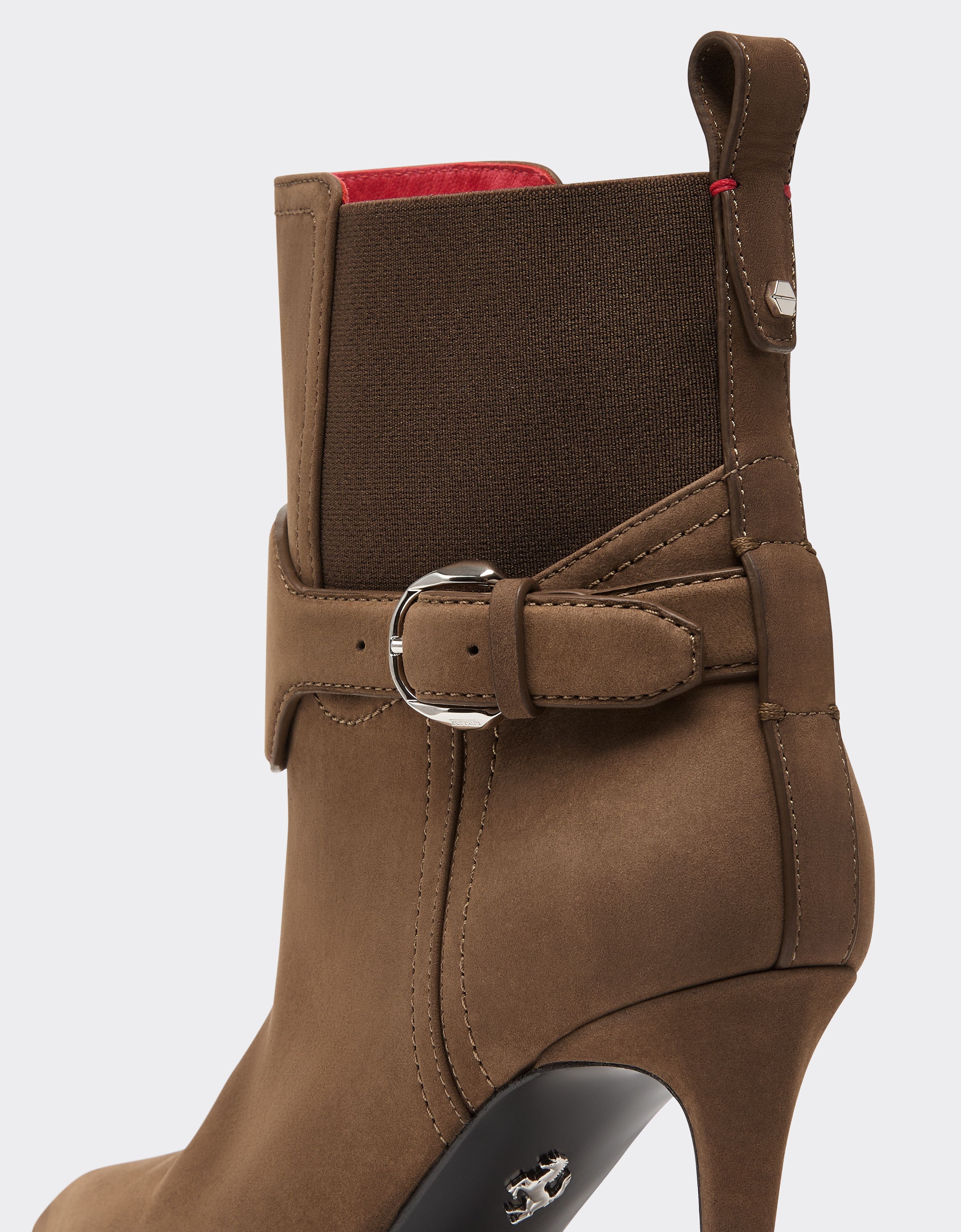 Nubuck Ankle Boots with High Heel