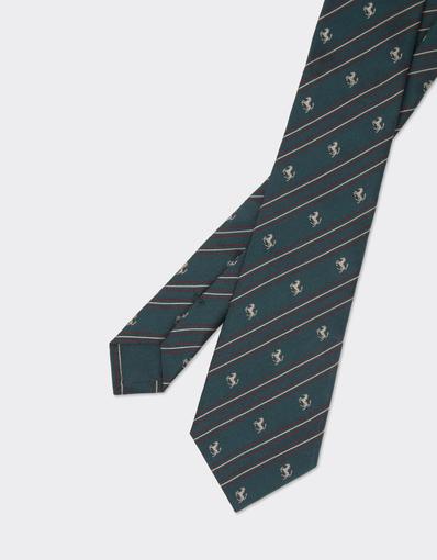 Jacquard Silk Tie with Prancing Horse
