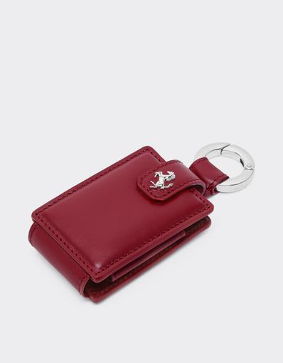 Leather Keyring with Prancing Horse Stud