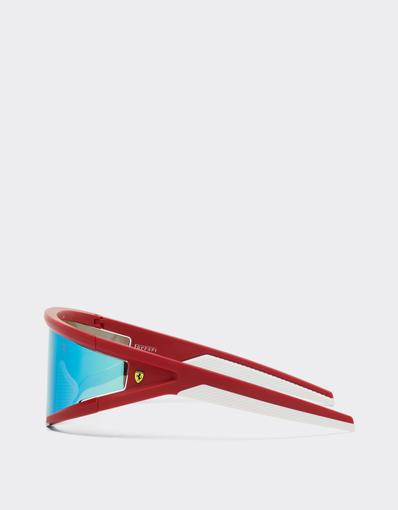 Scuderia Ferrari red goggles with mirrored lenses